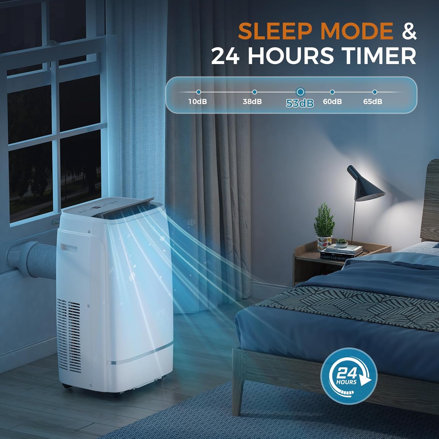 12000 BTUs Portable Air Conditioner with cooling/dehumidification/fan/sleep mode, 4-IN-1 Portable AC with 24H Timer & Remote Control & Window Kit Visit the Electactic Store