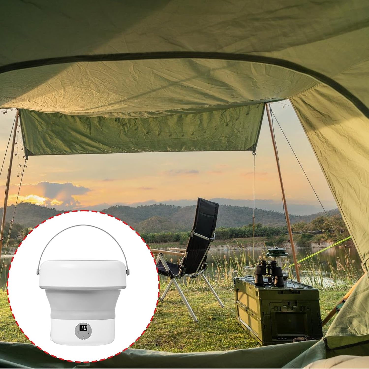 Underwear Socks Folding Washer Foldable Washing Machine With Drain Basket For Baby Clothes Underwear Laundry Appliance Travel Washing Machine