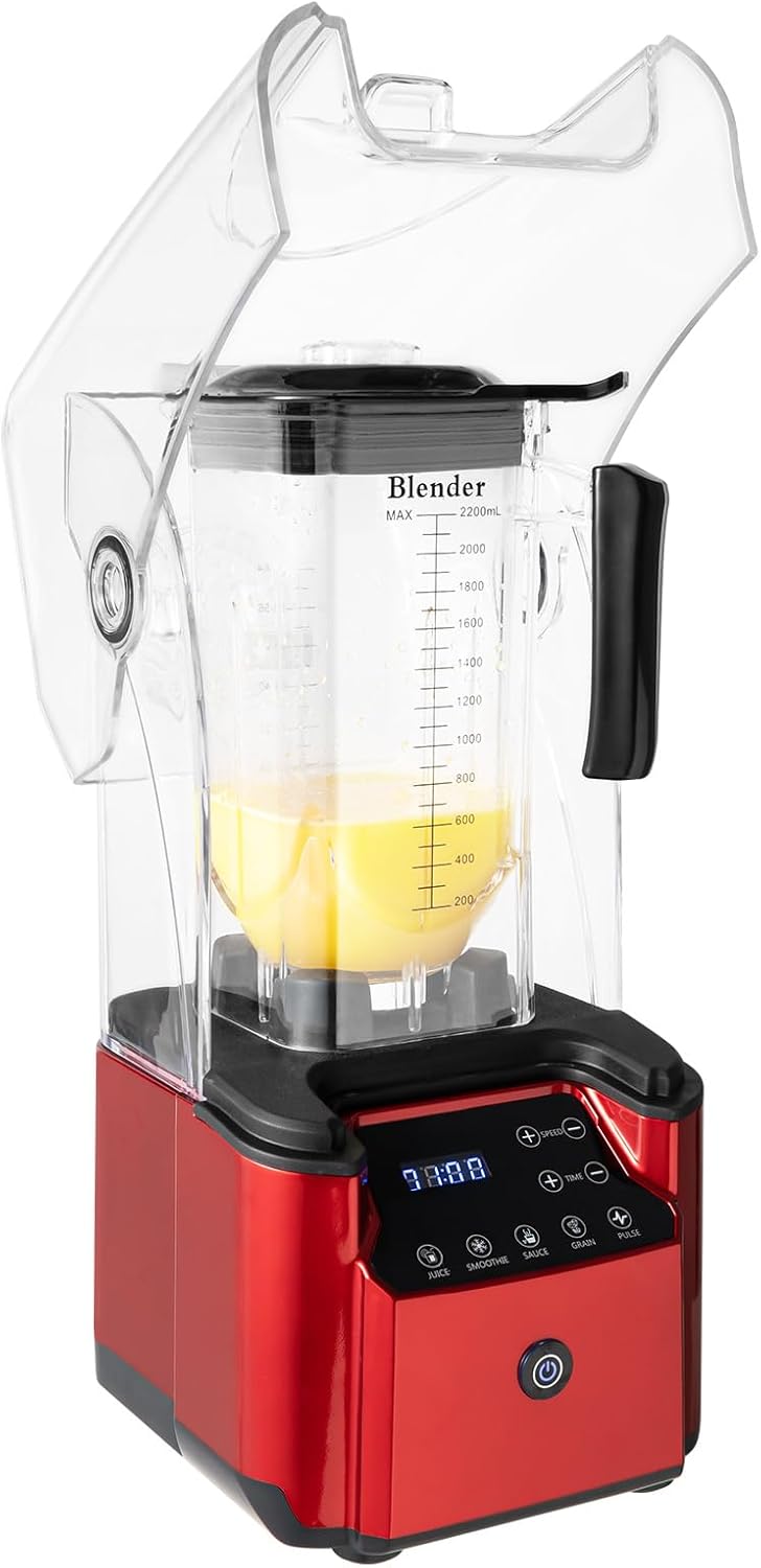 Professional Blender,2200W Smoothie Food Processing Blender Machine,Self-Cleaning 80-oz Container,8 Gears Speed Adjustable,for Frozen Drinks, Smoothies, Sauces,Shakes,Commercial Use