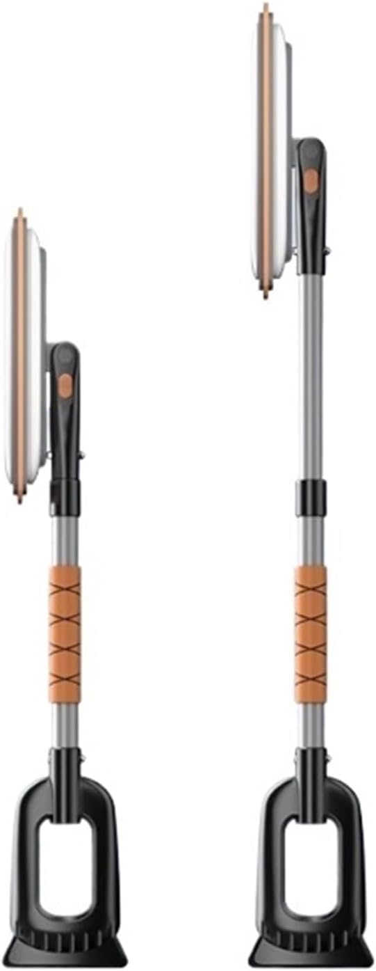 High-end Car Snow Shovel, Snow Sweeper Brush, Snow Shovel Artifact, Car Snow Removal Tool, De-Icing Shovel, Glass Defrost Shovel(Orange)