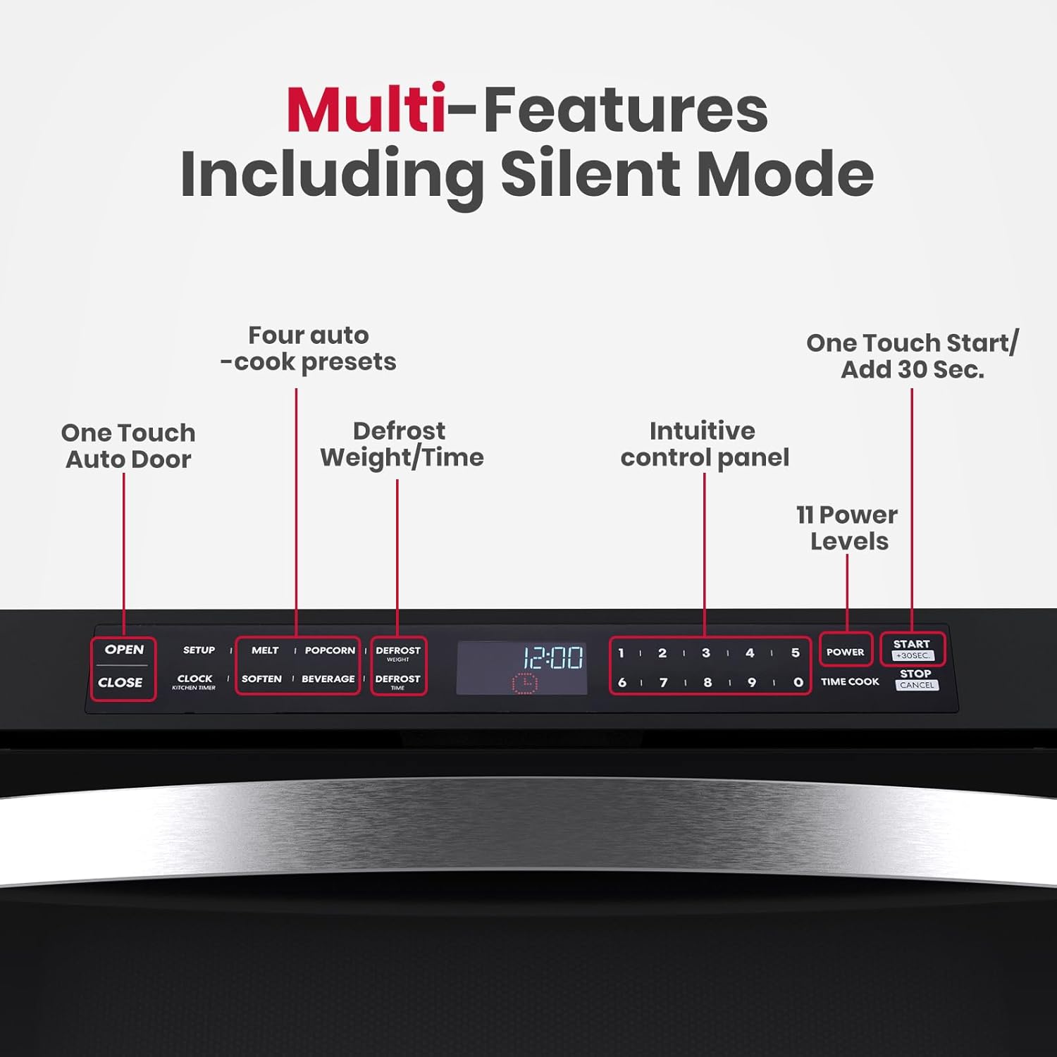GASLAND 1.2 cu. ft. Microwave Drawer 24 Inch, 1000W Built in Drawer Microwave, Under Counter Microwave, Under the Cabinet Microwave with 11 Custom Cooking Levels, Touch Controls, Stainless Steel