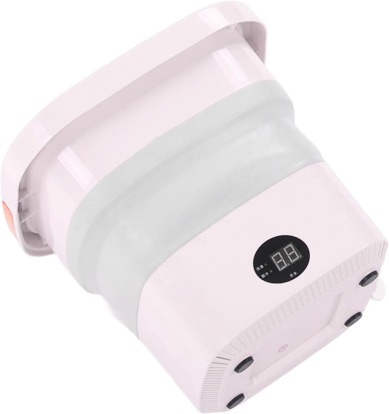 Haofy Portable Bucket Washer, Deep High Speed Motor 6L Mini Foldable Washer TPE and PP with Spin Dryer for RV Travel (US Plug)