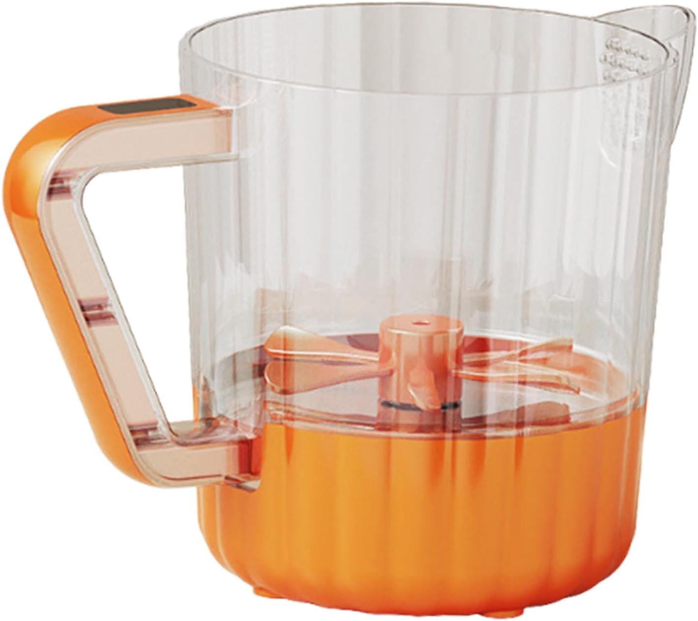 Fenteer Electric Egg Beater Automatic Egg Whisk Multifunction Portable Mixing Cup Stand Mixer for Blending Mixing Whipping Coffee, Orange