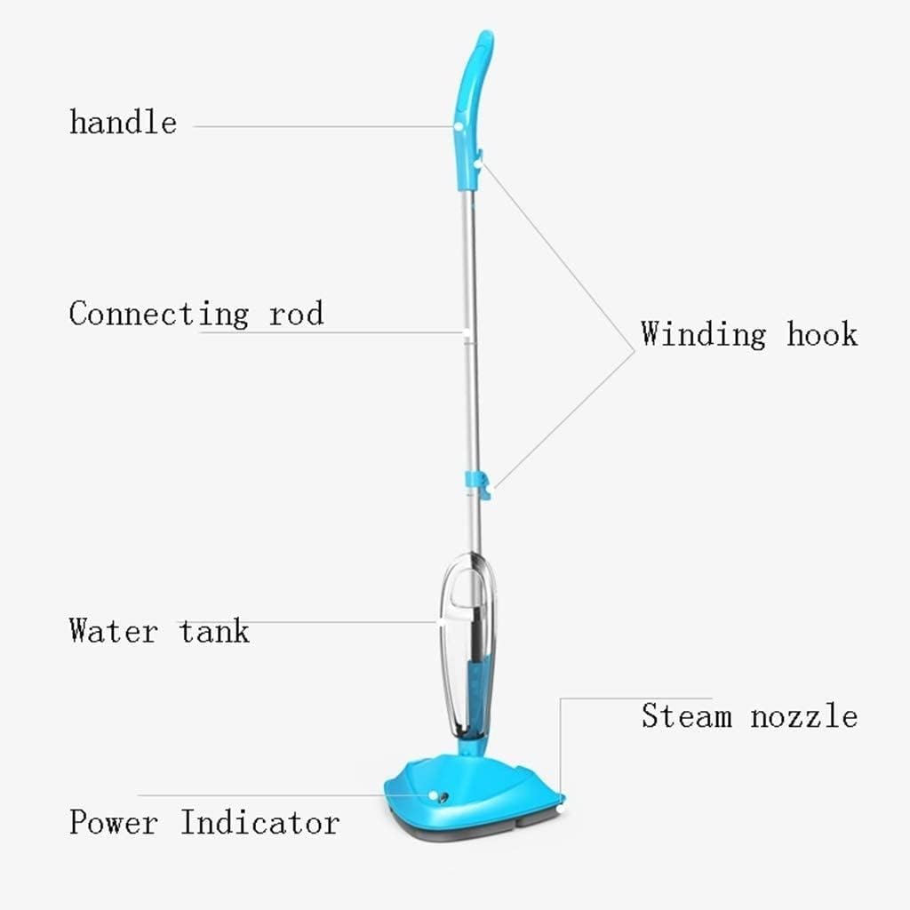 Multifunctional Steam Mop Electric Household Push Cleaner High Pressure Kitchen Cleaner, Blue Triangle Brush Head 400ml Big Water Tank