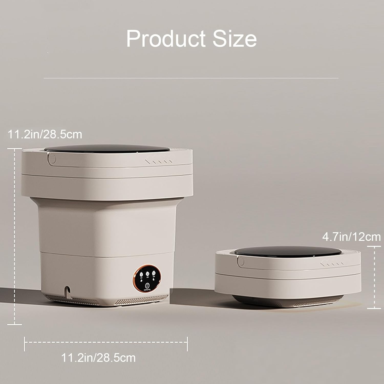 WHYATT Portable Washing Machine，7L by for Socks Underwear or Small Items, Travel Business Trip or College Rooms