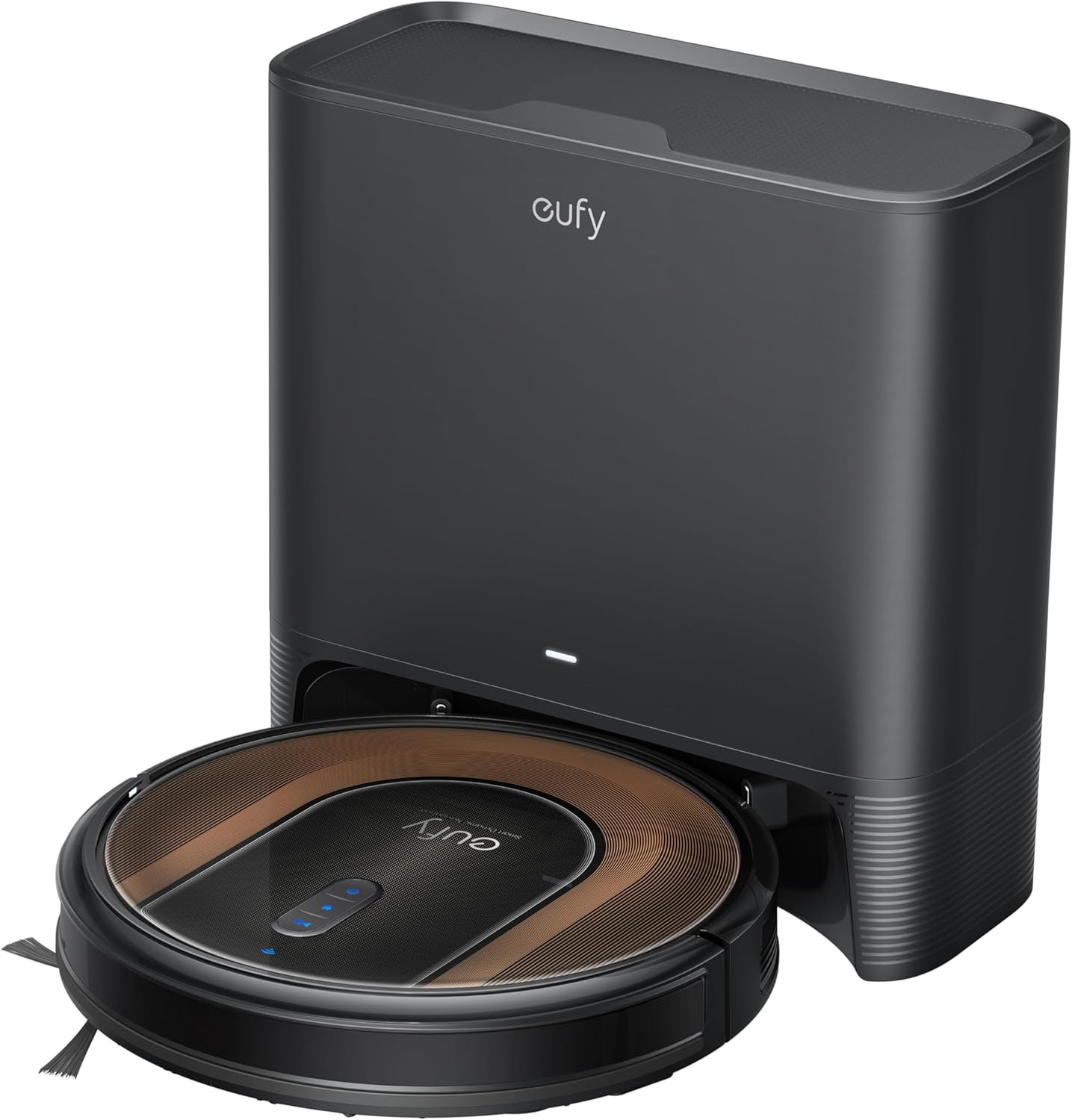 eufy Like-New RoboVac G30 Hybrid SES, 2-in-1 Sweep and mop, Self-Emptying Robot Vacuum, Dynamic Navigation, Allergy Care, 2000 Pa Strong Suction, Wi-Fi, Carpets and Hard Floors (Renewed)