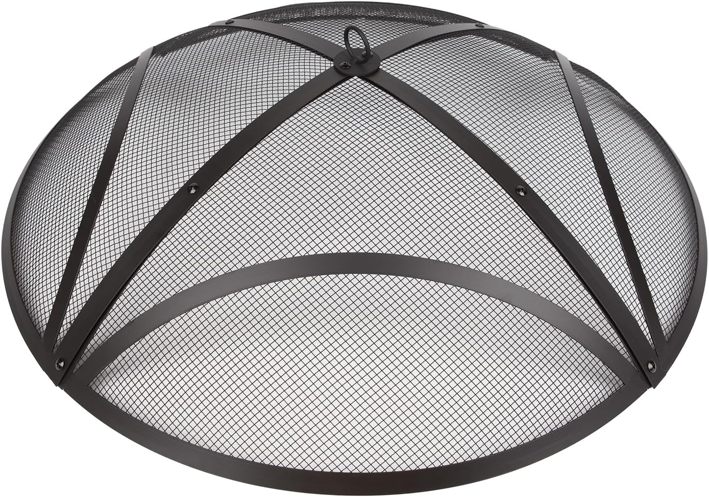 WeCooper 32In Reinforced Steel Round Fire Pit Screen Cover,Outdoor Patio FirePit Spark Screens,Heavy Duty Steel Mesh Fire Pit Ember Lid with Handle…