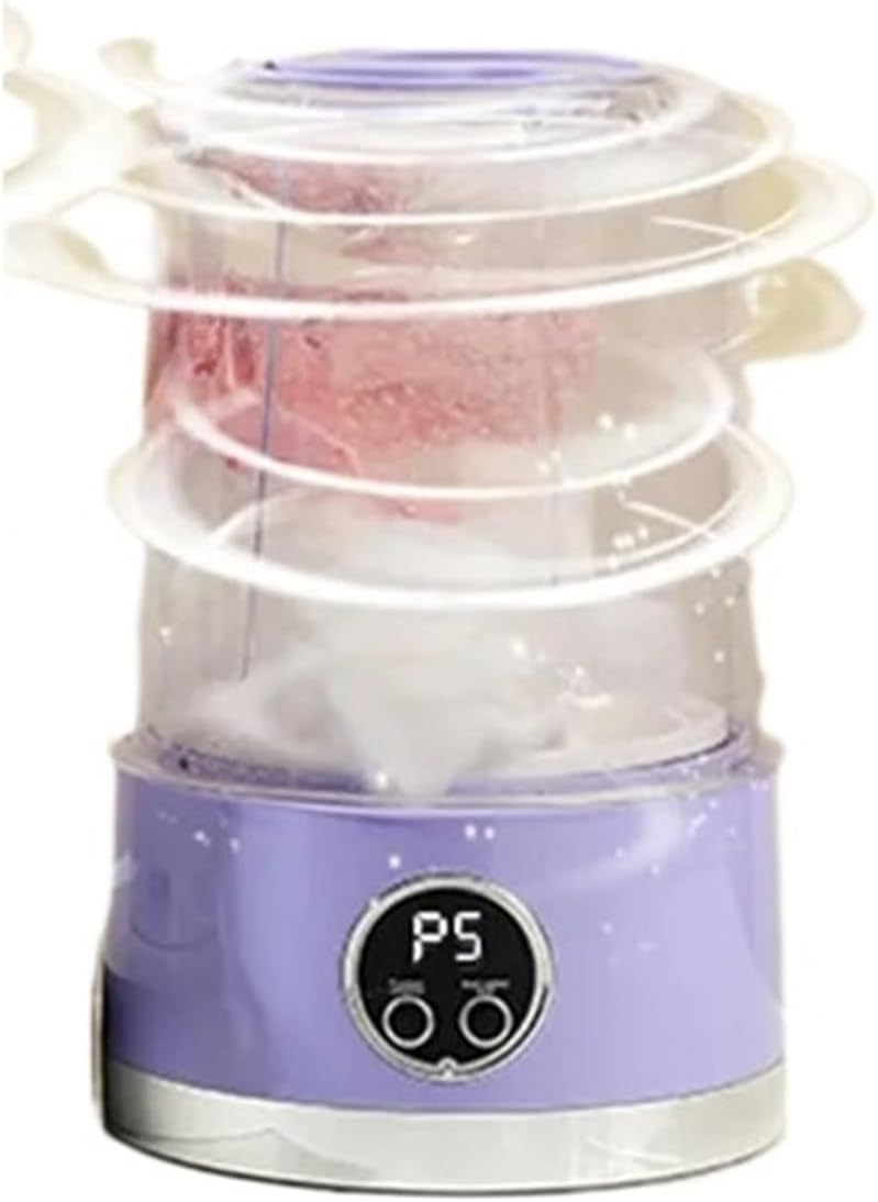 Portable Washer, Dehydratable Washing Machine Mini Portable Underwear Cleaner 1L Socks Washing Machine Wireless Rechargeable Laundry Bucket ﻿,for Apartments, Homes, and Dorms