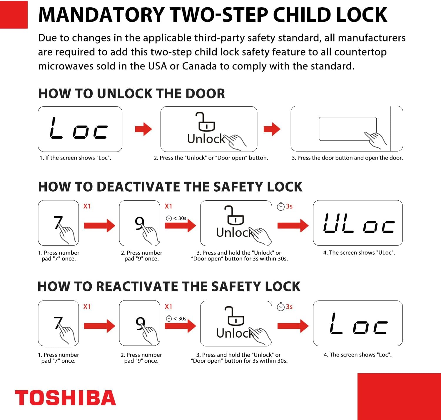 TOSHIBA Small Microwave Oven with 11 Power Levels, ChefDefrost, Sound On/Off & Eco Mode, 0.7 Cu Ft, 700W, Black, MM-EM07PA(BK)
