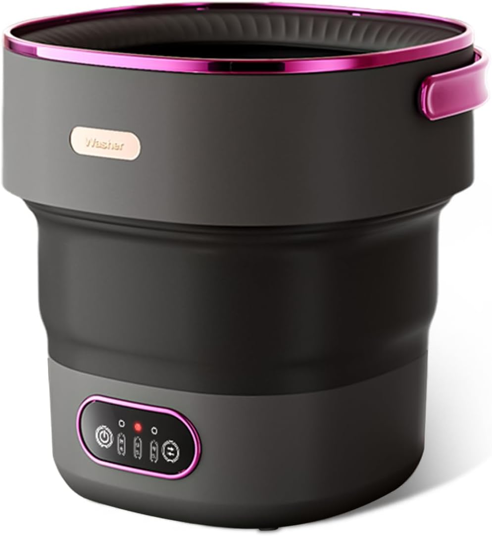 Mini Portable Washing Machine and Dryer, Mini Washer 13l Portable Washing Machine Fully Automatic 3 Cleaning Modes Collapsible Camping Washer for RV Travel Hotel Laundry