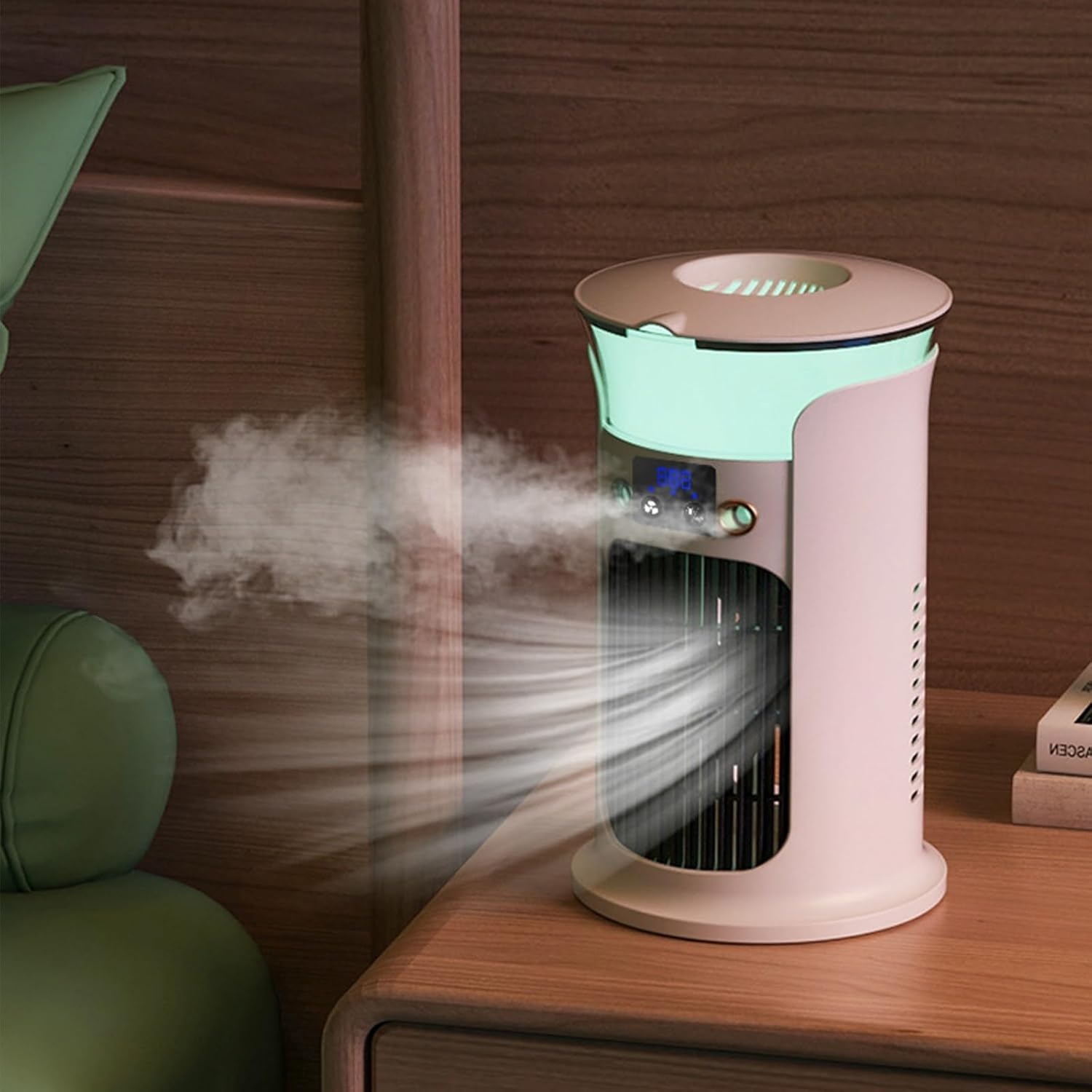 Portable Air Conditioners, Portable AC Unit With Remote Control, Powerful 3 Speeds Evaporative Air Cooler Personal Mini Air Conditioner Portable For Room Office Bedroom(B)