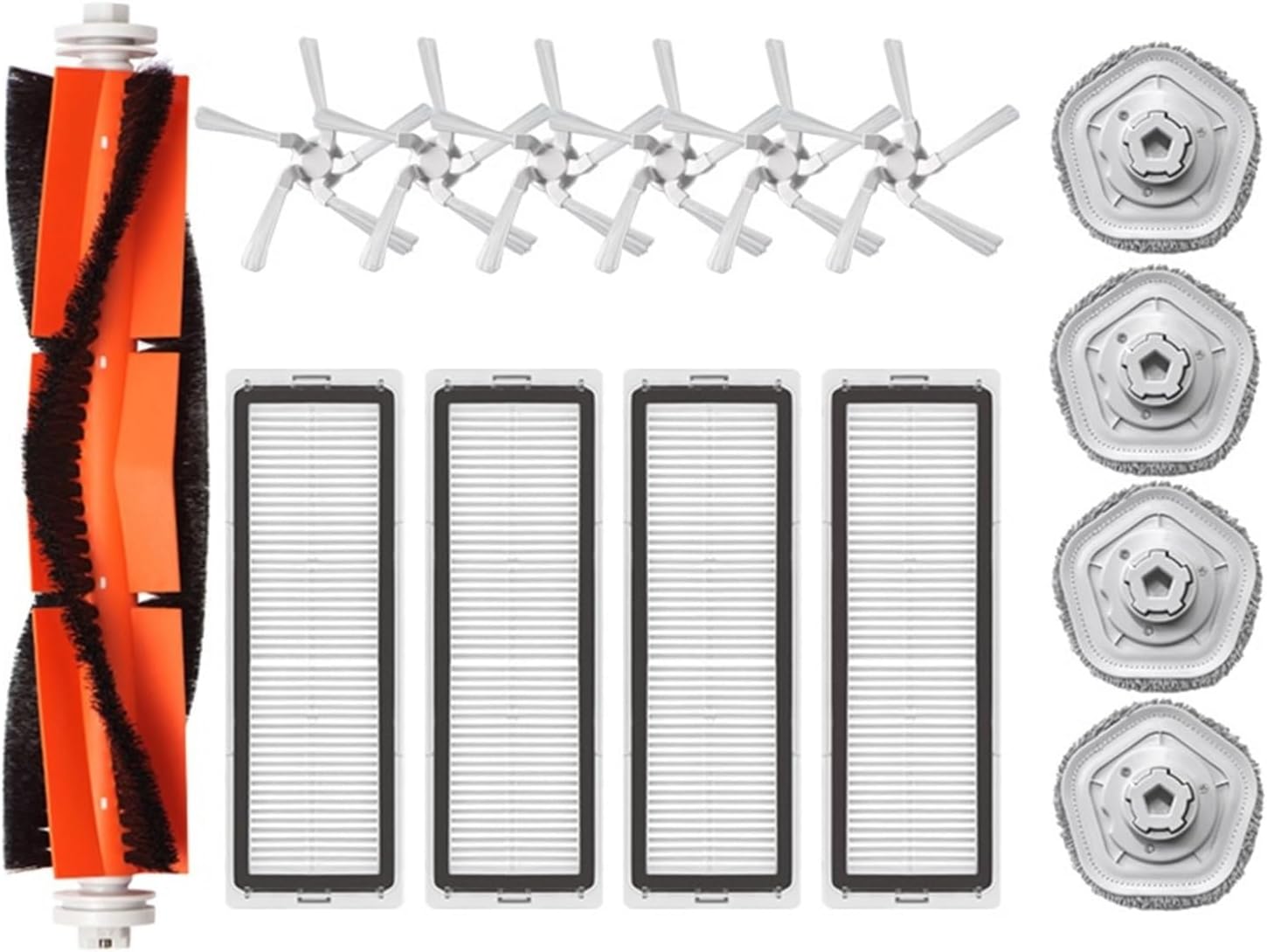 Compatible for Dreame Bot W10 W10pro Self-Cleaning Robot Vacuum and Mop Cleaner Spare Parts Accessories Washable Hepa Filter Replacement (Color : 15pcs)