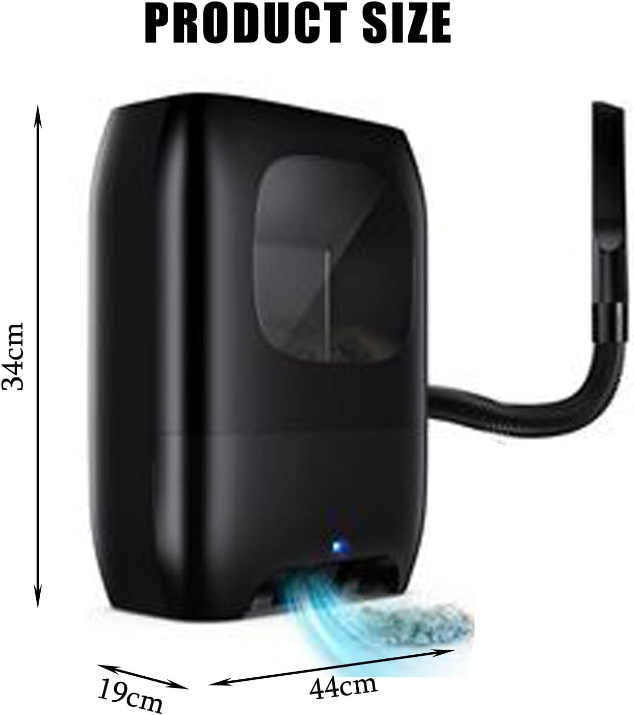 Touchless Vacuum Automatic Dustpan, Hair Cleaning Processor, Electric Vacuum Cleaner with Nozzle, Canister Vacuum Cleaner Trash Can, for Sweeping Salon Pet Hair