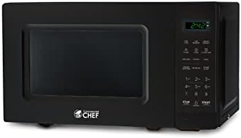 Commercial CHEF Small Microwave 0.7 Cu. Ft. Countertop with Digital Display, Black & Elite Gourmet ETO236 Personal 2 Slice Toaster Oven 15 Minute Timer