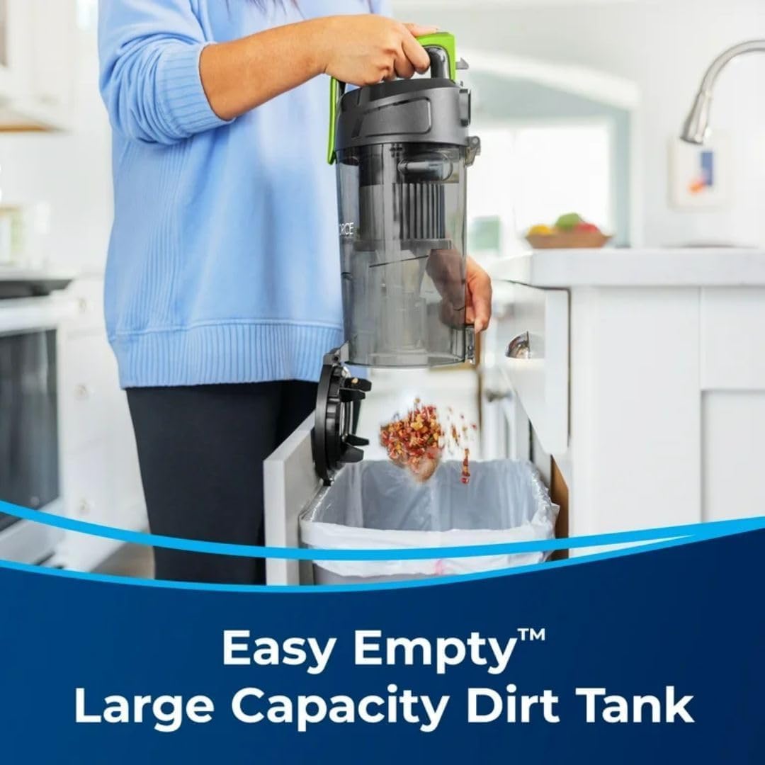 BIISSELL owerForce Helix Turbo Pet, Bagless, Upright Vacuum, Pet Friendly, Specialized Pet TurboBrush Tool, Wide Cleaning Path, Easy Empty Large Capacity Dirt Tank, 3332