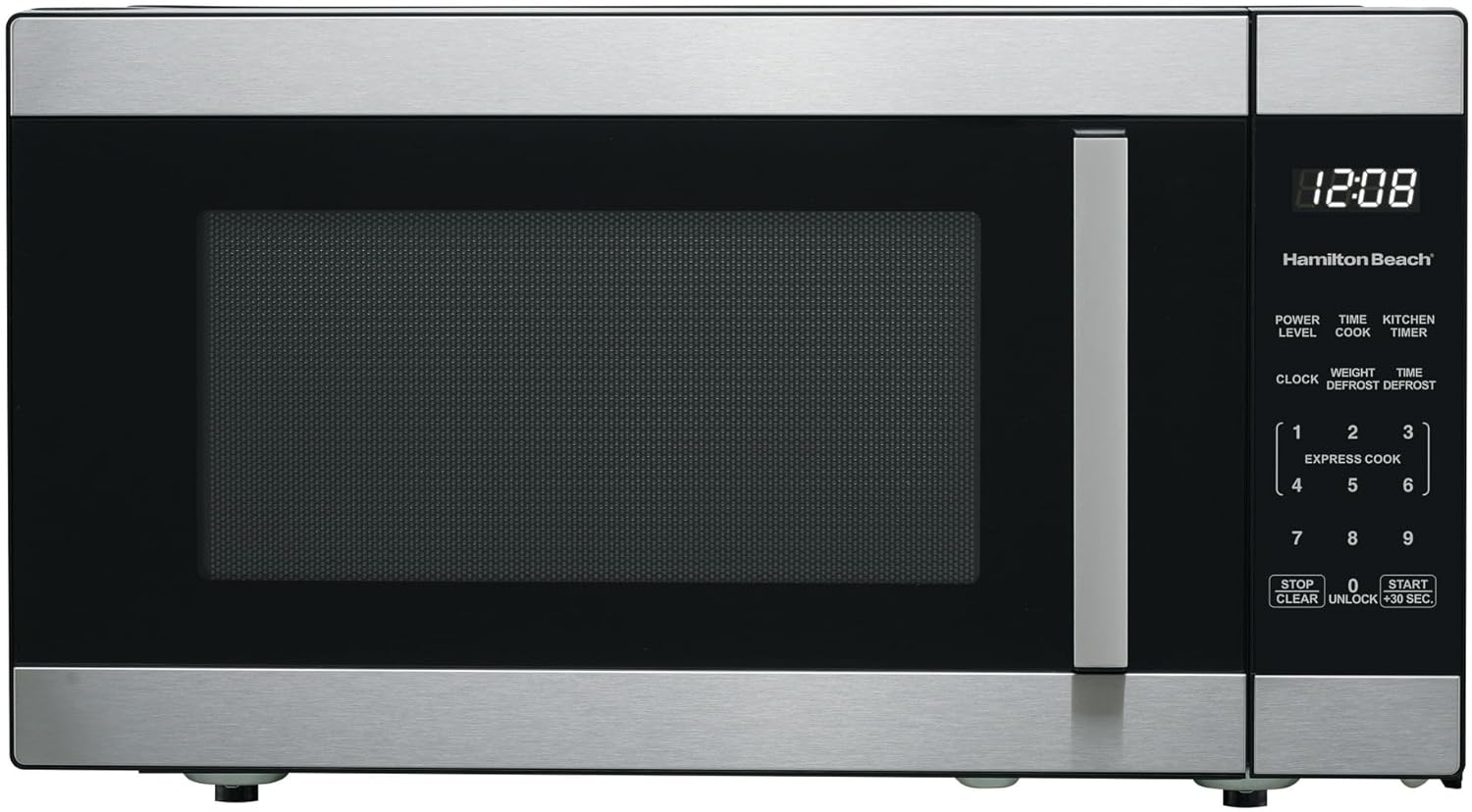 1.6 Cu ft Countertop Microwave Oven with Sensor Cook and Stainless Steel Design