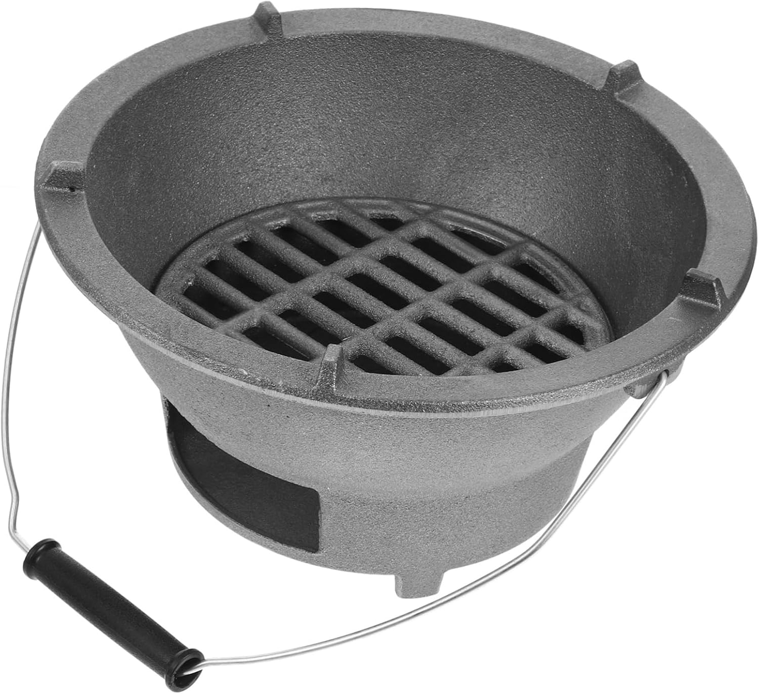 Toyvian Japanese Style Grill Stove Portable Cast Iron Barbecue for Camping Easy to Use Griddle for Cooking