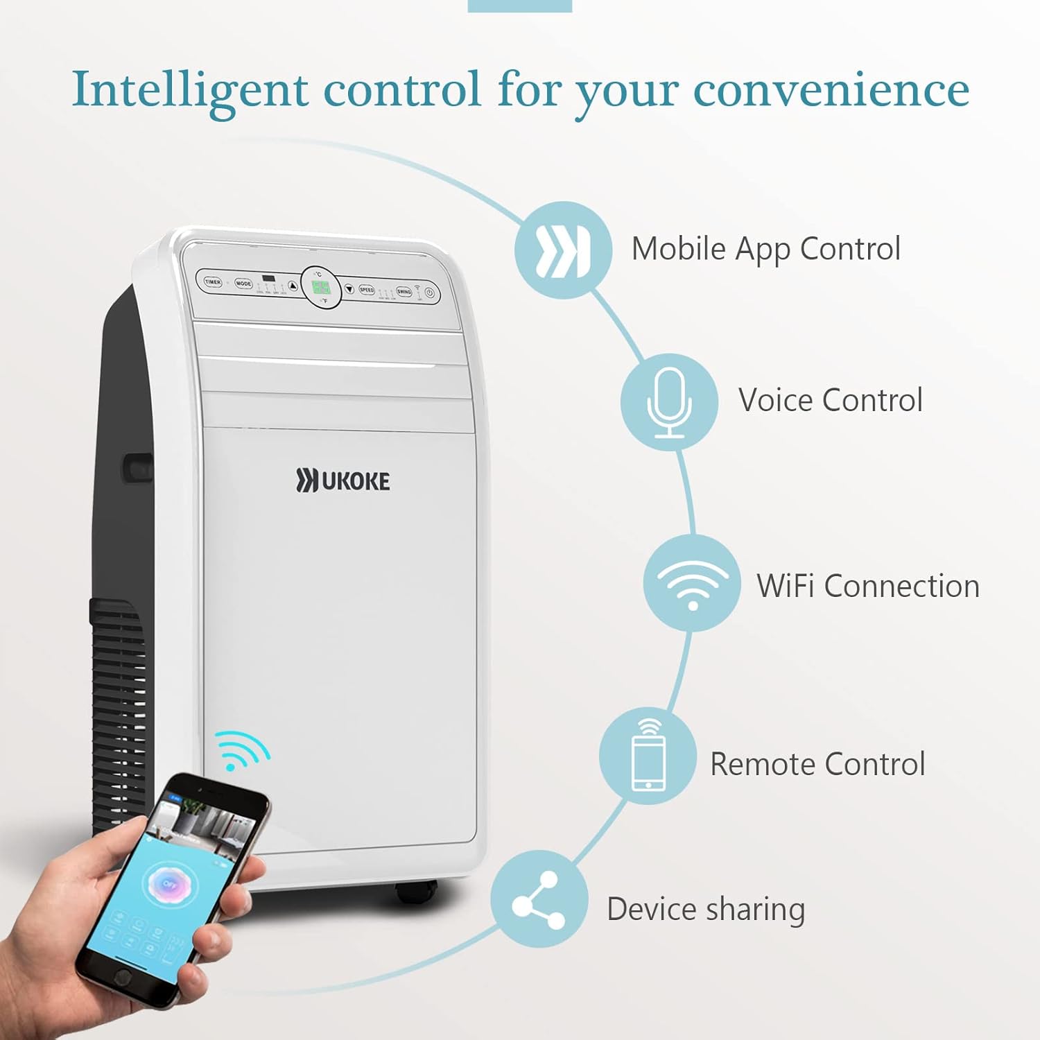 10000 BTU Portable Air Conditioner,White