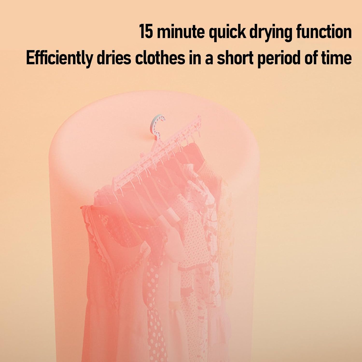 Portable Mini Clothes Dryer with Drying Bag, Electric Drying Machine Fast Drying with Timer Digital Display for Underwear Socks, Foldable Laundry Dryer, for Travel Hotel