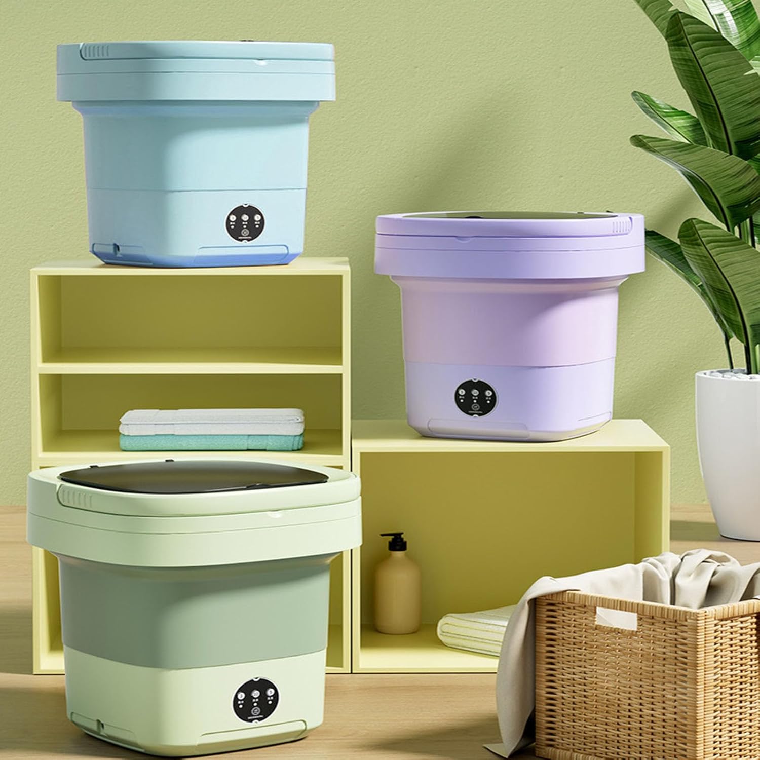 Lightweight Portable Miniature Washer Foldable Washing Machine For Travel And Apartment Laundry 11L Laundry Appliance Lightweight Underwear Washer