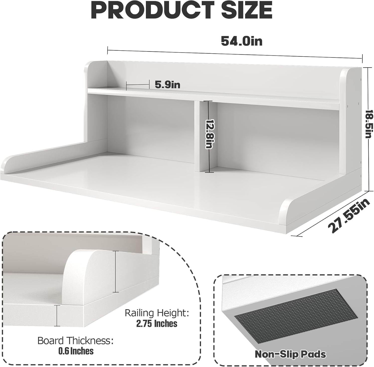 2-Tier Washer Dryer Countertop, 18.5