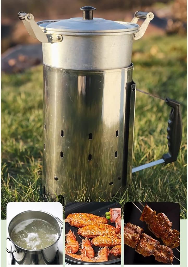 Portable Chimney Charcoal Starter for BBQ, Coal, Charcoal & Briquettes,Outdoor Cooking Tools Accessories