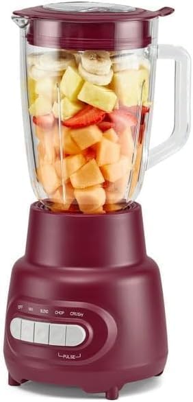 Glass Jar 5 Speed Blender With 6-Cup Jar (48Oz) Capacity, Purple Eggplant, New,5-Speed Functionality, Ice-Crushing Moto, Dishwasher-Safe Glass Jar