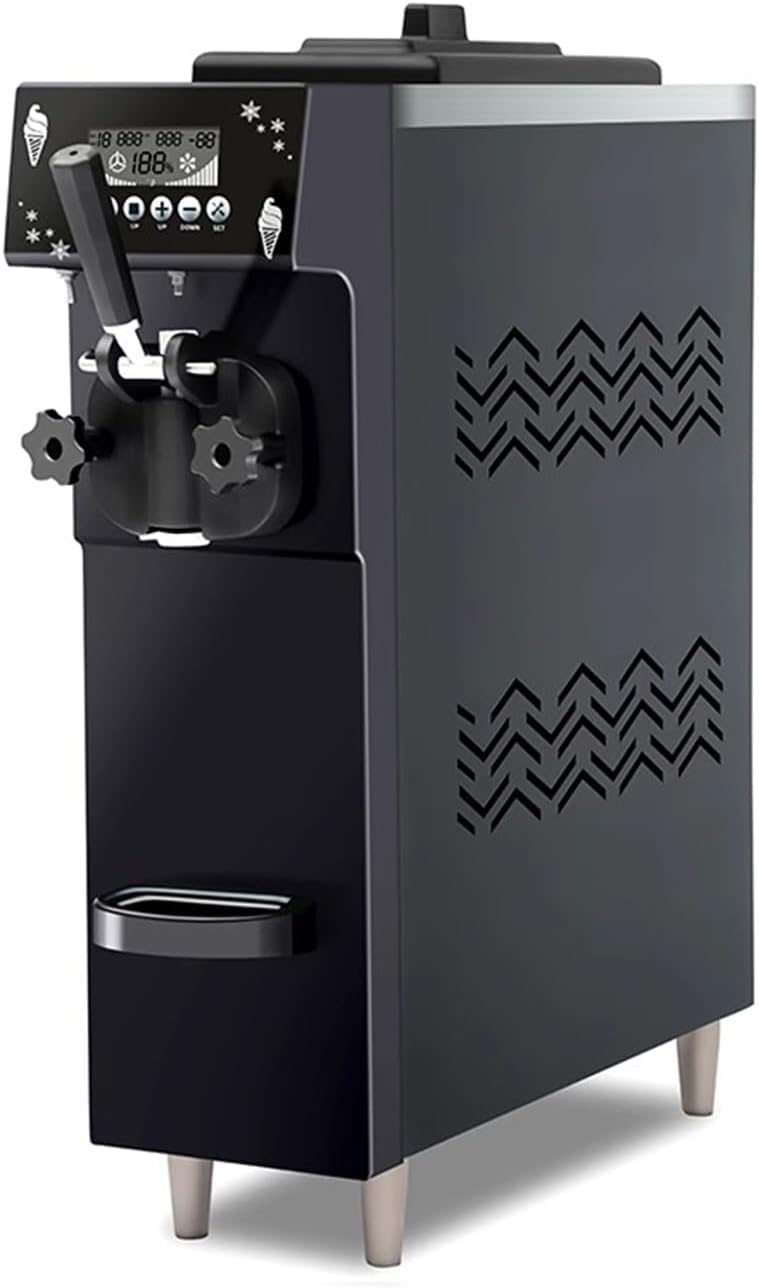 Ice Cream Maker Commercial Small Mini Desktop Ice Cream Machine Cone Fully Automatic Single Head Soft Ice Cream Machine Table Top Ice Cream Machine，Fun Kitchen Appliance