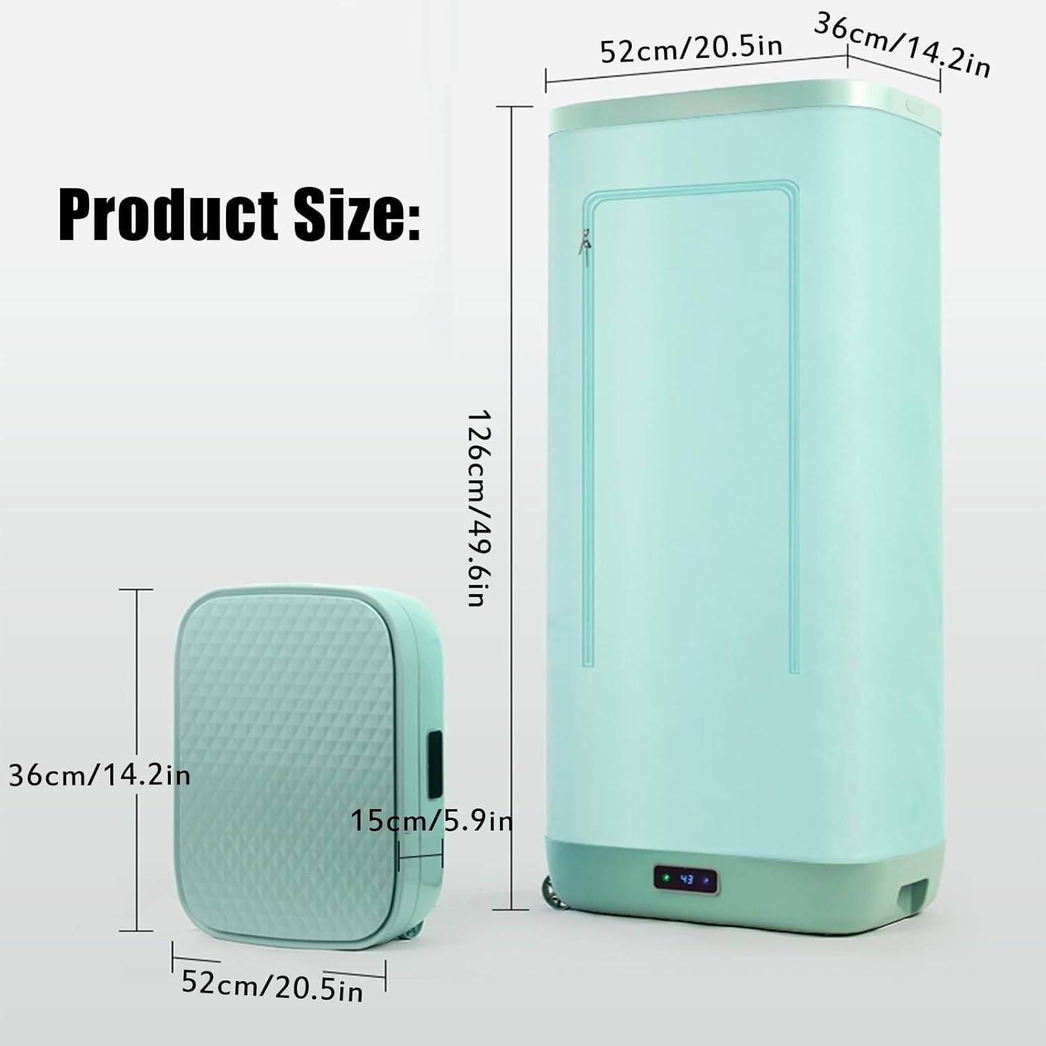 Small Wardrobe Dryer, Travel Suitcase Dryer, Folding Clothes Drying Household Quick-Drying Dryer(Green)