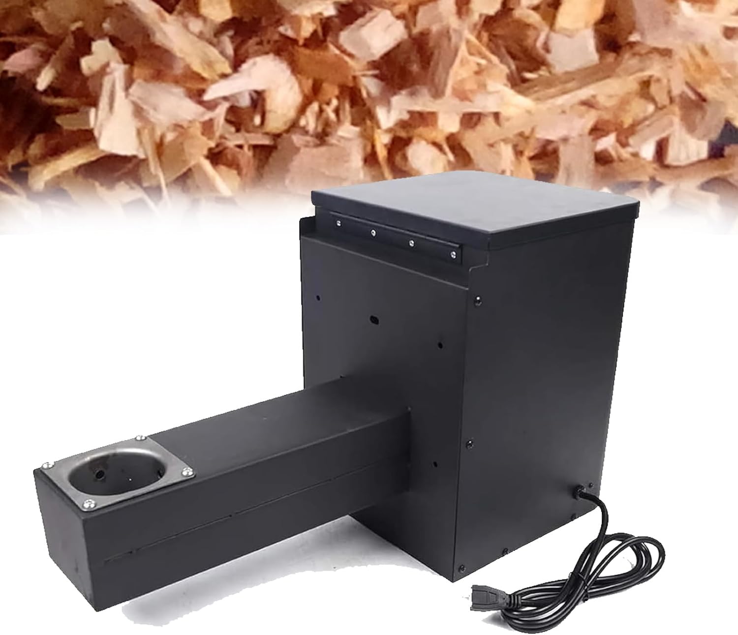 Pellet BBQ Smoker Hopper Kit, Electric Wood Pellet Smoker Grill Part, Knob Type Digital Temperature Controller, for Grilling, Smoking, Baking, Roasting, Braising and BBQ