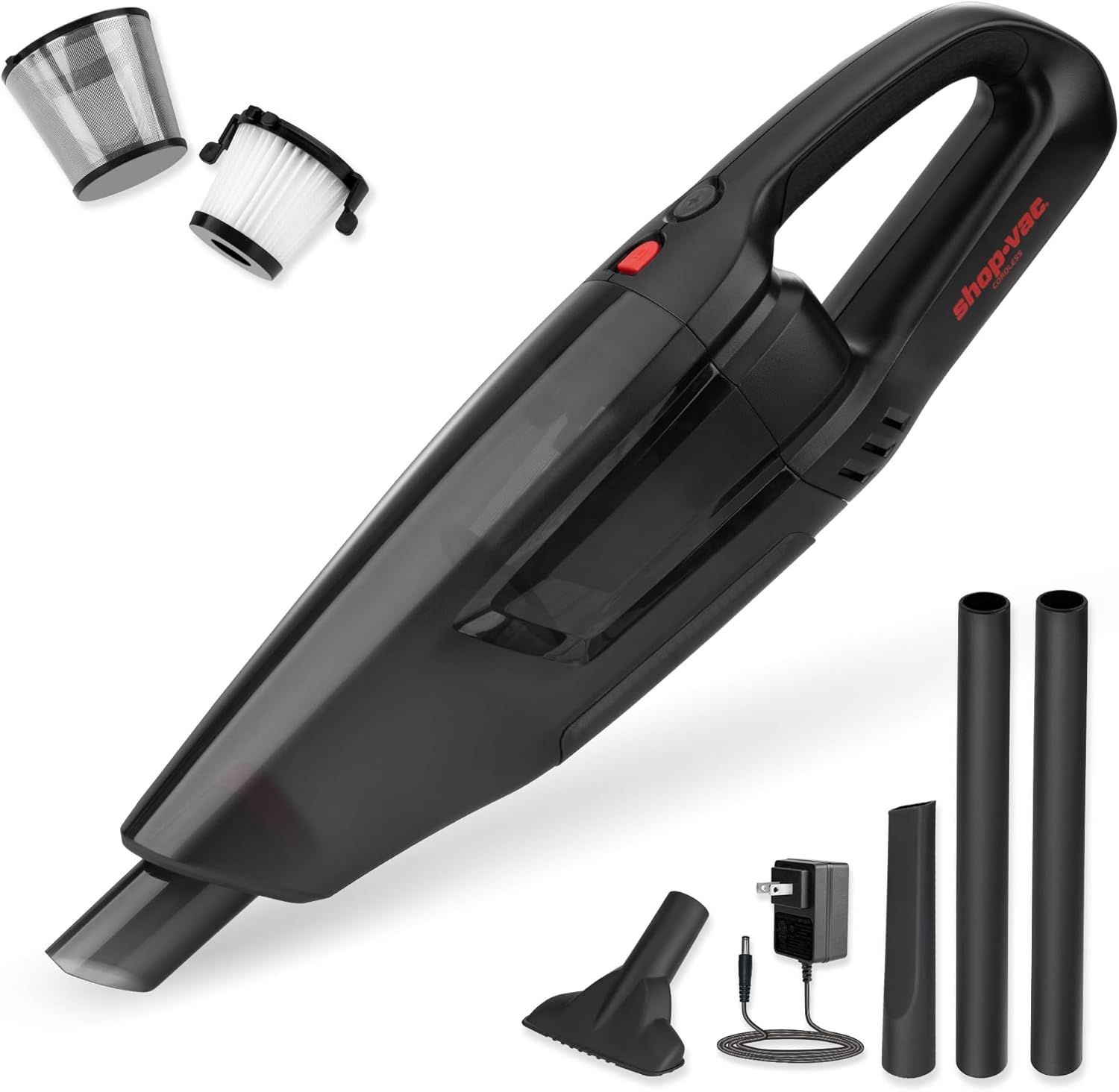 Shop-Vac Cordless Handheld Vacuum Cleaner, 12.0 Peak Kpa 12V High Power Handheld Vacuum Cordless Rechargeable, Dustbuster Vacuum with Attachments, Filters for Home, Garage, Car