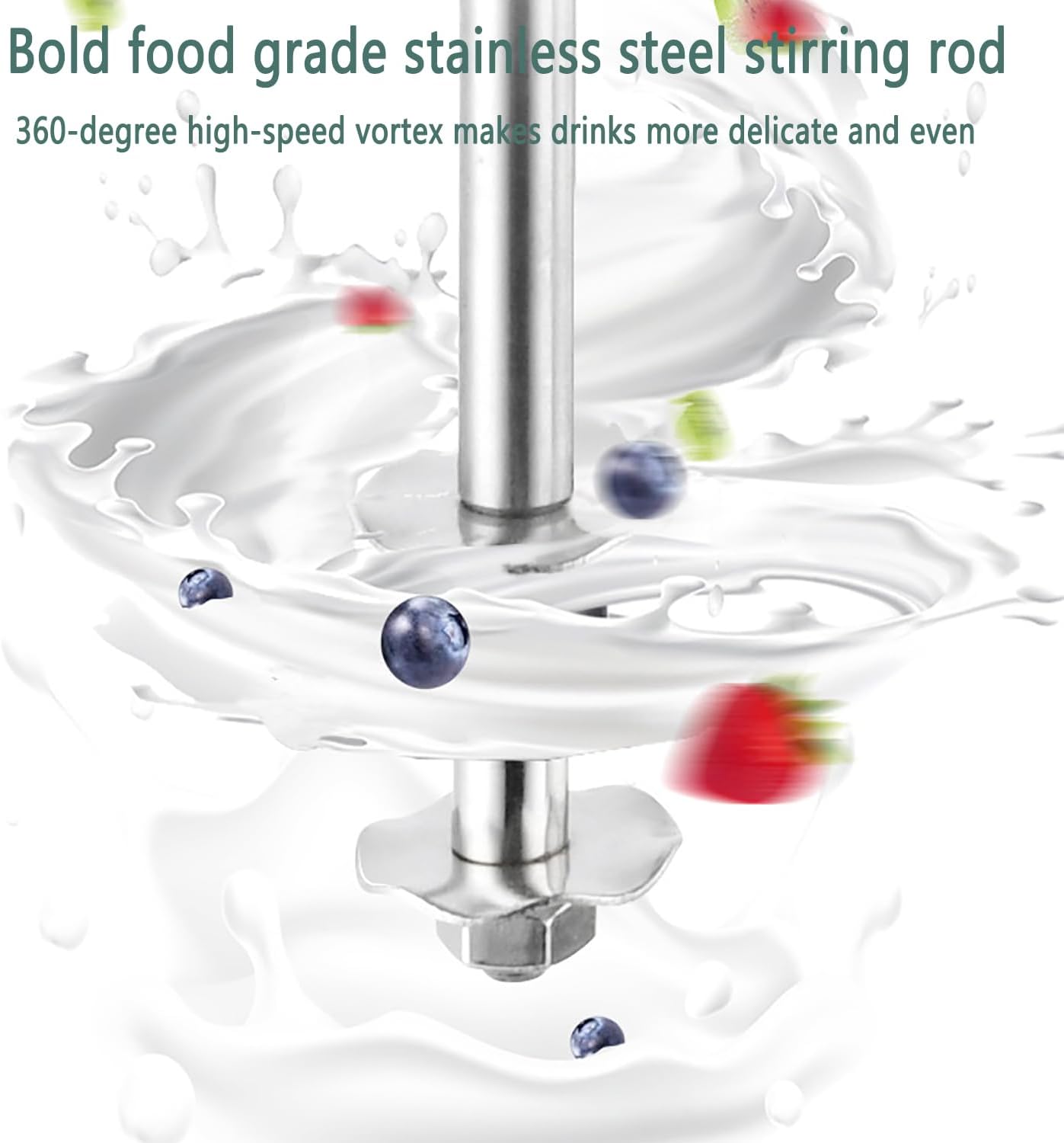 Portable Milkshake Mixer, 180W Commercial Milk Shake Machine with 800 Ml Stainless Steel Cups, Motor Speed 18000 Rpm, Efficient Blending and 2 Gear Speed Adjustable for Commercial and Home