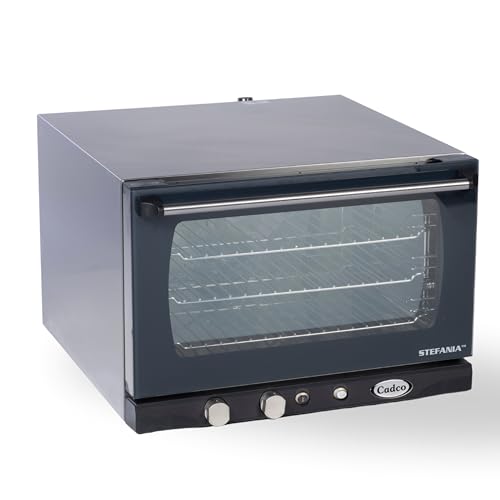 Cadco XAF-113 Heavy-Duty Countertop Convection Oven with Manual Controls and Humidity, Stainless Steel, NSF, 120v, For Commercial Use, 120 lbs.