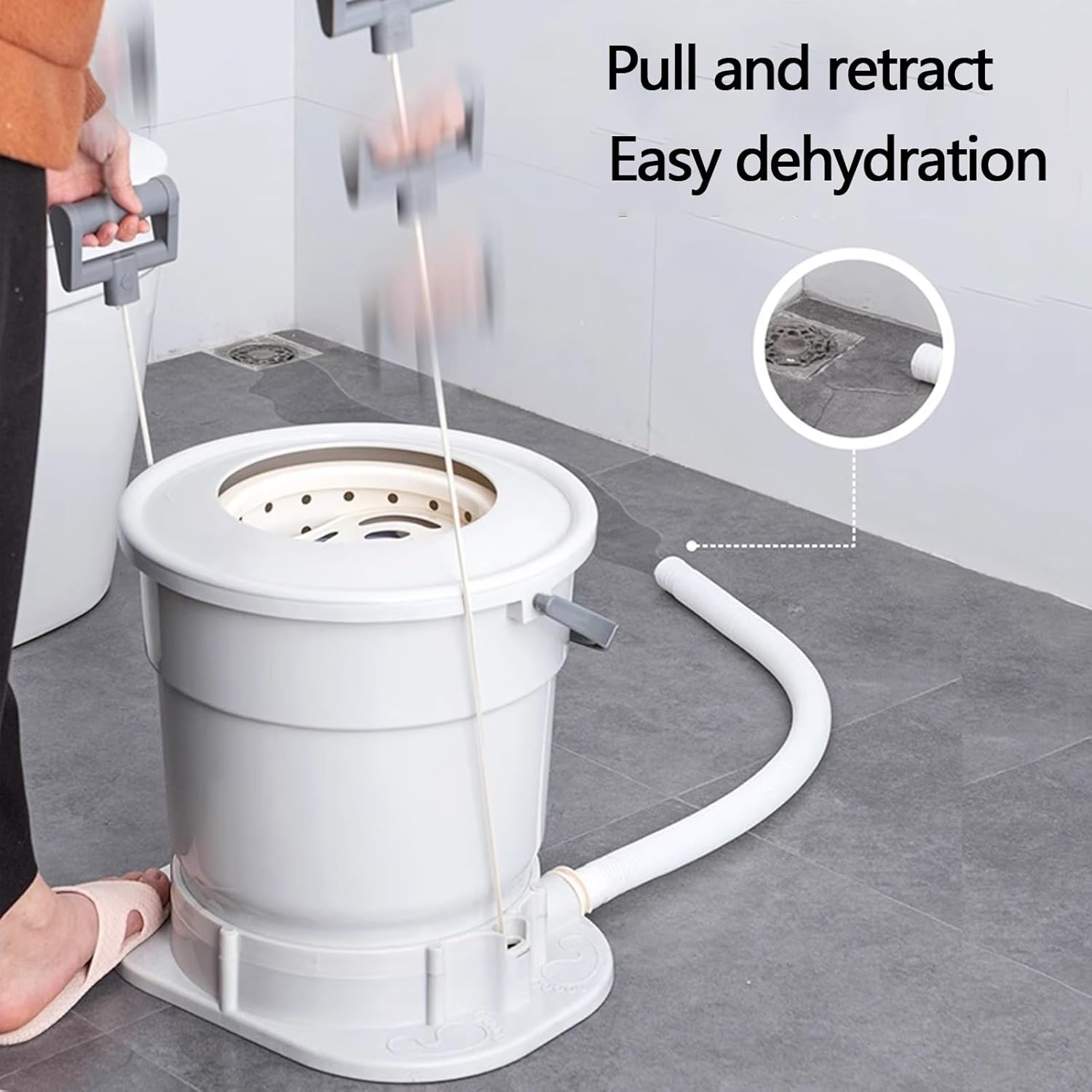 Wringer for Hand Washing Clothes Portable Laundry Wringer for Wet Clothes, Nonelectric Laundry Dryer, Mini Dryer Compact for RV Camping School Apartment Dorm(Brown)