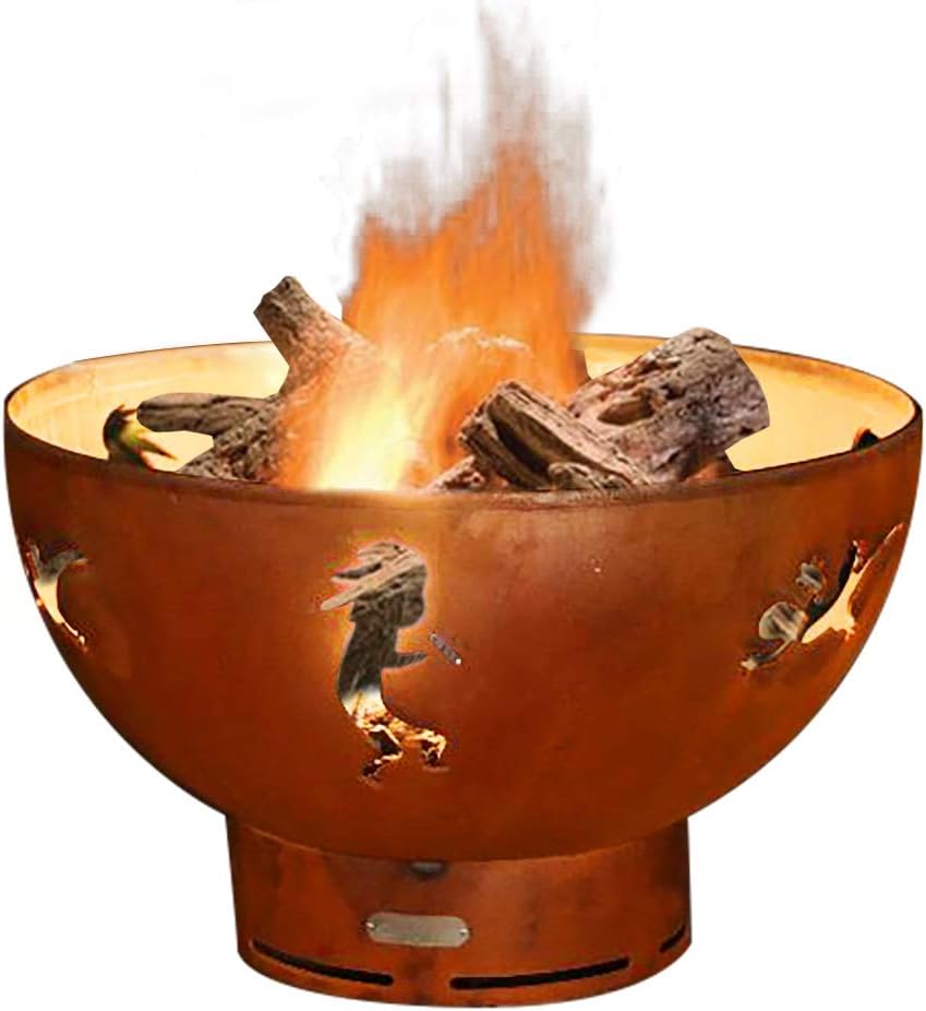 Fire Pit Art Kokopelli Wood Fire Pit (Kokopelli)