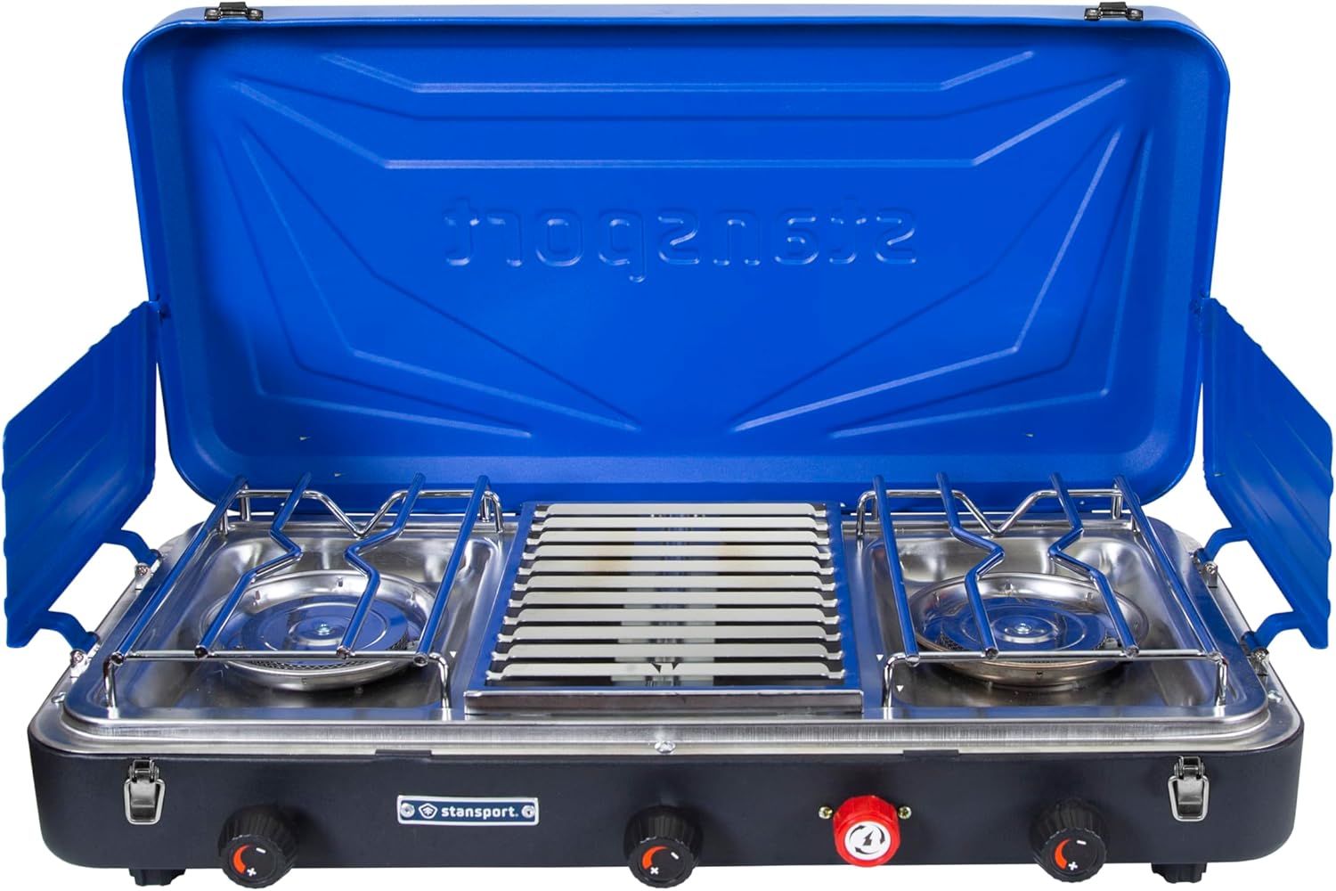 Stansport 2-Burner Propane Stove with Grill (212-600-50)