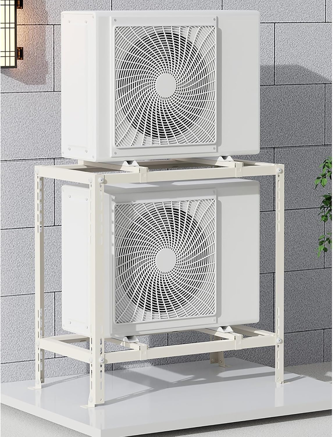 Outdoor Air Conditioner Mount Condenser Heavy Duty Bracket, Ductless Split Bracket, Double Level Design, Can Support Two Units, Adjustable Width and Height, Max 500LB (Size : 800 * 1200 * 450mm)