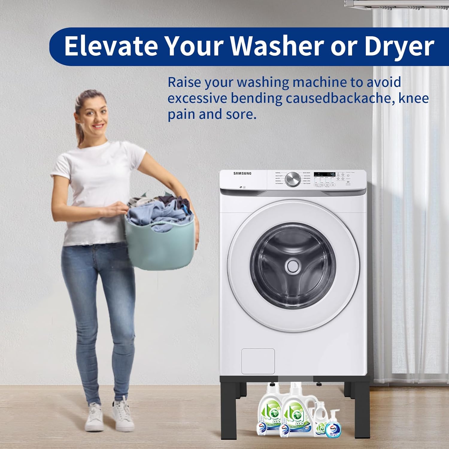 Heavy-Duty All Steel Laundry Pedestal 12