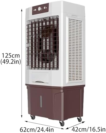Evaporative Air Cooler, Portable Air Conditioner with Large Tank and 2 Ice Packs, Oscillation Swamp Cooler for Room Office