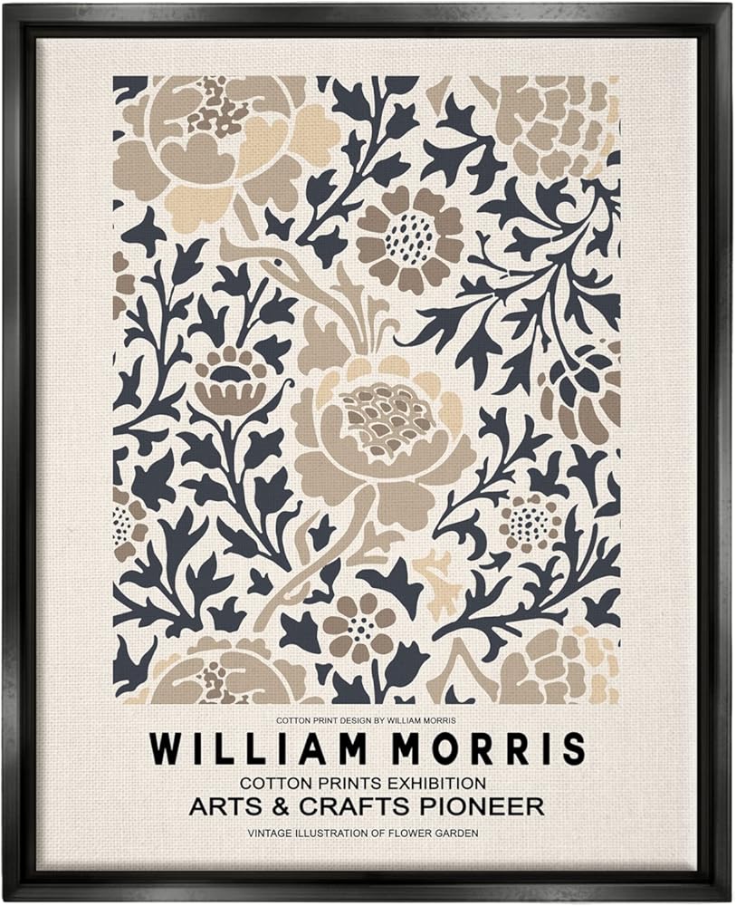 Stupell Industries Flower Blossom Silhouettes Pattern Exhibition Flyer, Design by Ros Ruseva