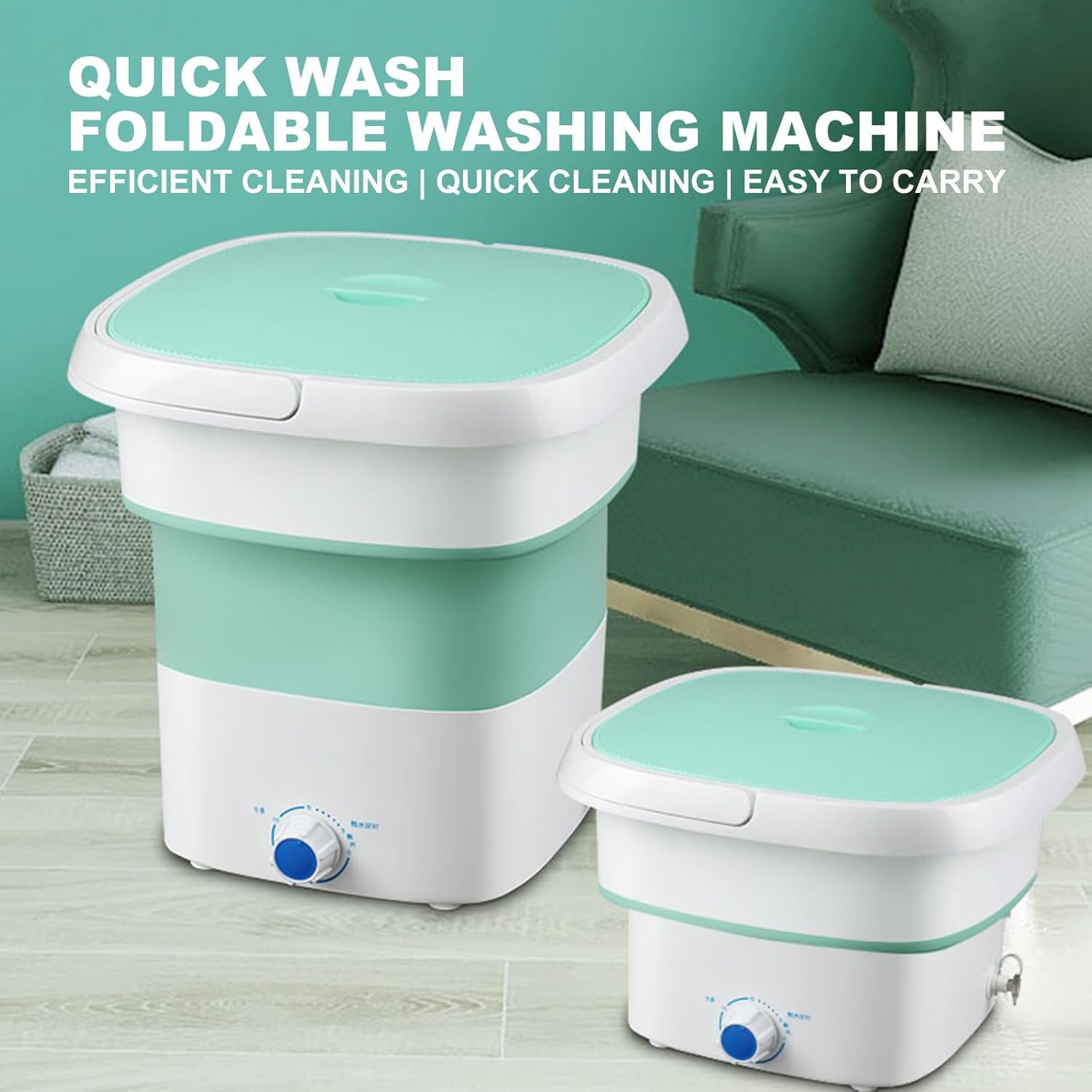 Portable Small Foldable Mini Washing Machine, Suitable for Cleaning Underwear, Baby Clothes or Small Items, Suitable, Apartments, Dormitories, Camping (11.5 Liters) (Color : Rojo)