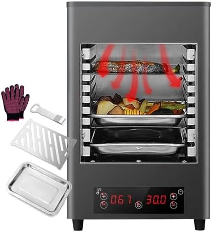 800C Electric Smokeless Steak Grill Oven, 1700W Commercial Broiler with 30min Timer, Stainless Steel Accessories, Ideal for Indoor Cooking and BBQ