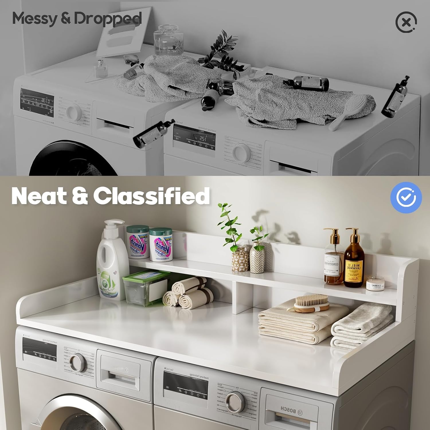 2-Tier Washer and Dryer Countertop with 2.75