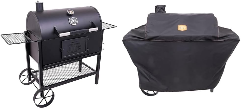 Oklahoma Joe's® Judge Charcoal Grill - 19302087 & Judge Charcoal Smoker Cover, Black