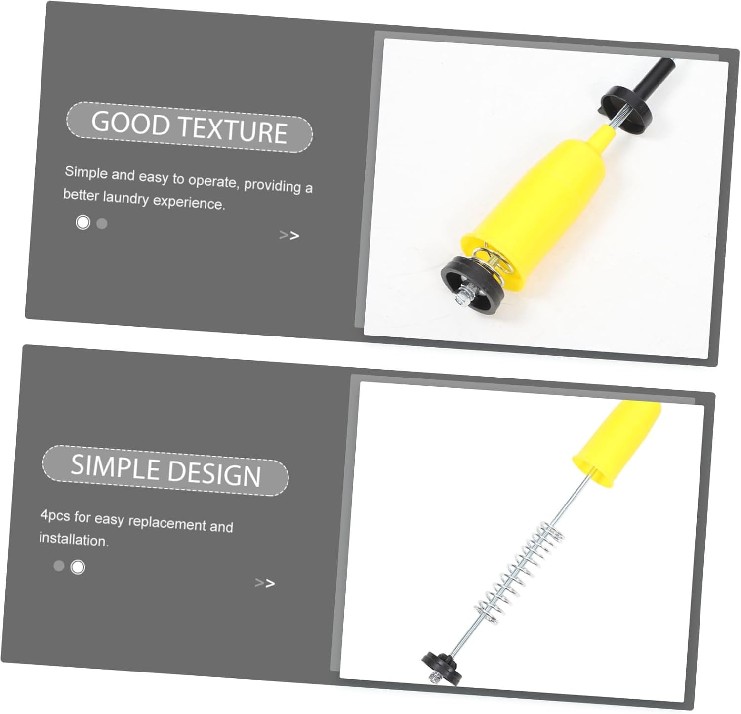 jojofuny 4pcs Washer Suspension Rod Replacement Parts for Washing Machine Balance Rods for Laundry Equipment Spring