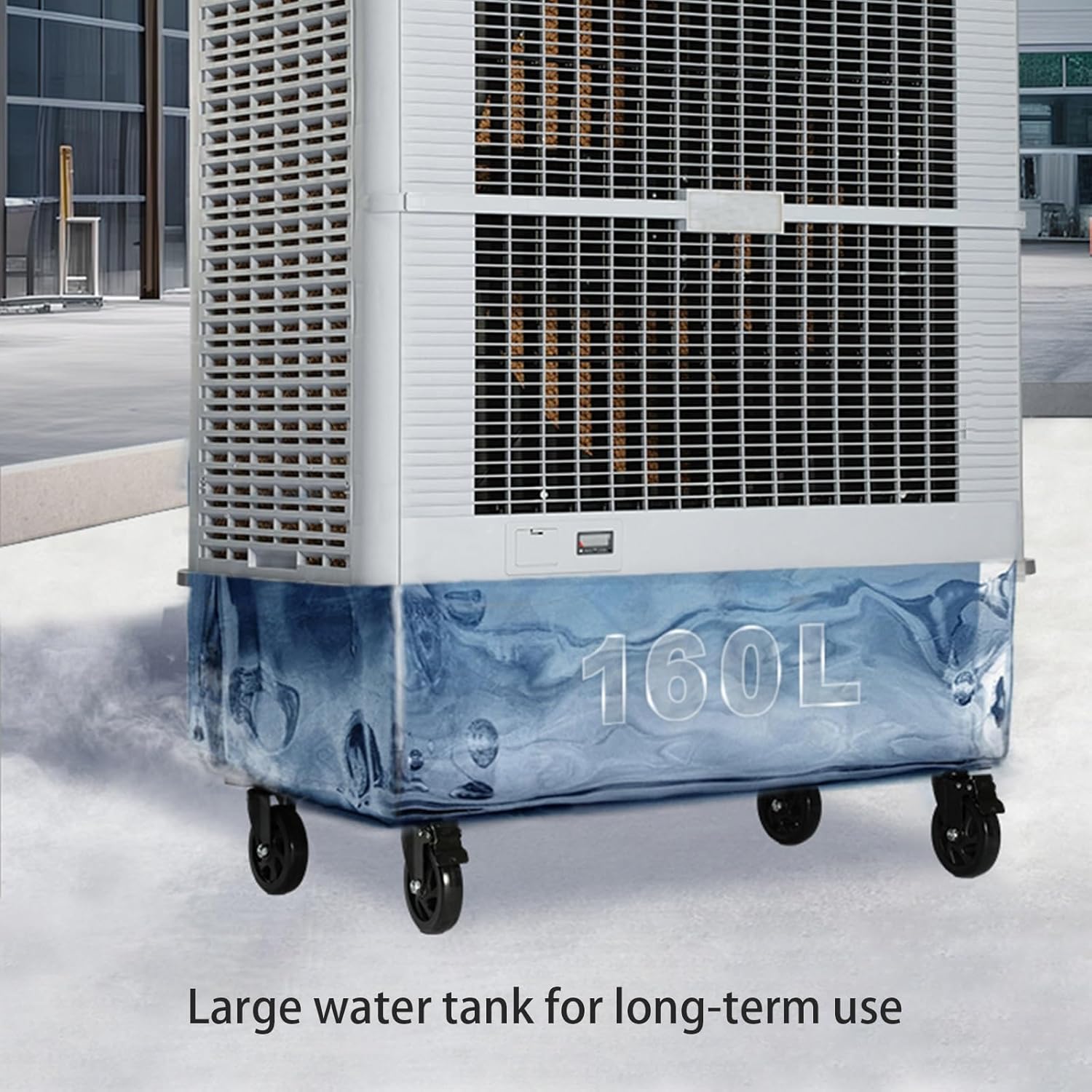 Portable Air Conditioner, Evaporative Air Cooler with Water Tank and 7 Speeds, Fast Cooling Fan Unit for Room Office Factory(116 * 64 * 150cm)