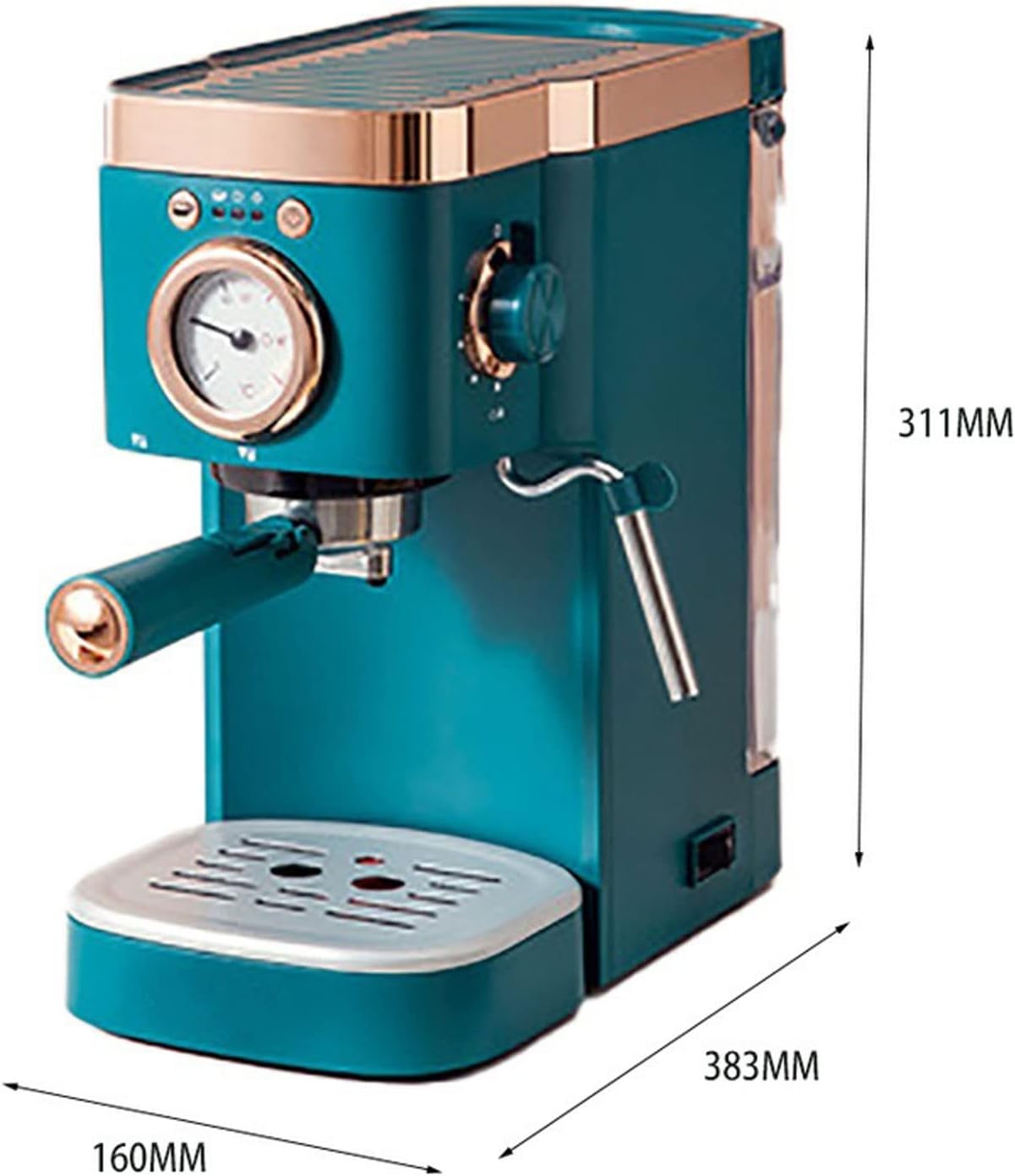Coffee Machines Small Retro Coffee Maker Italian Electric Espresso Coffee Machine Automatic Steam Milk Frother Home Appliances