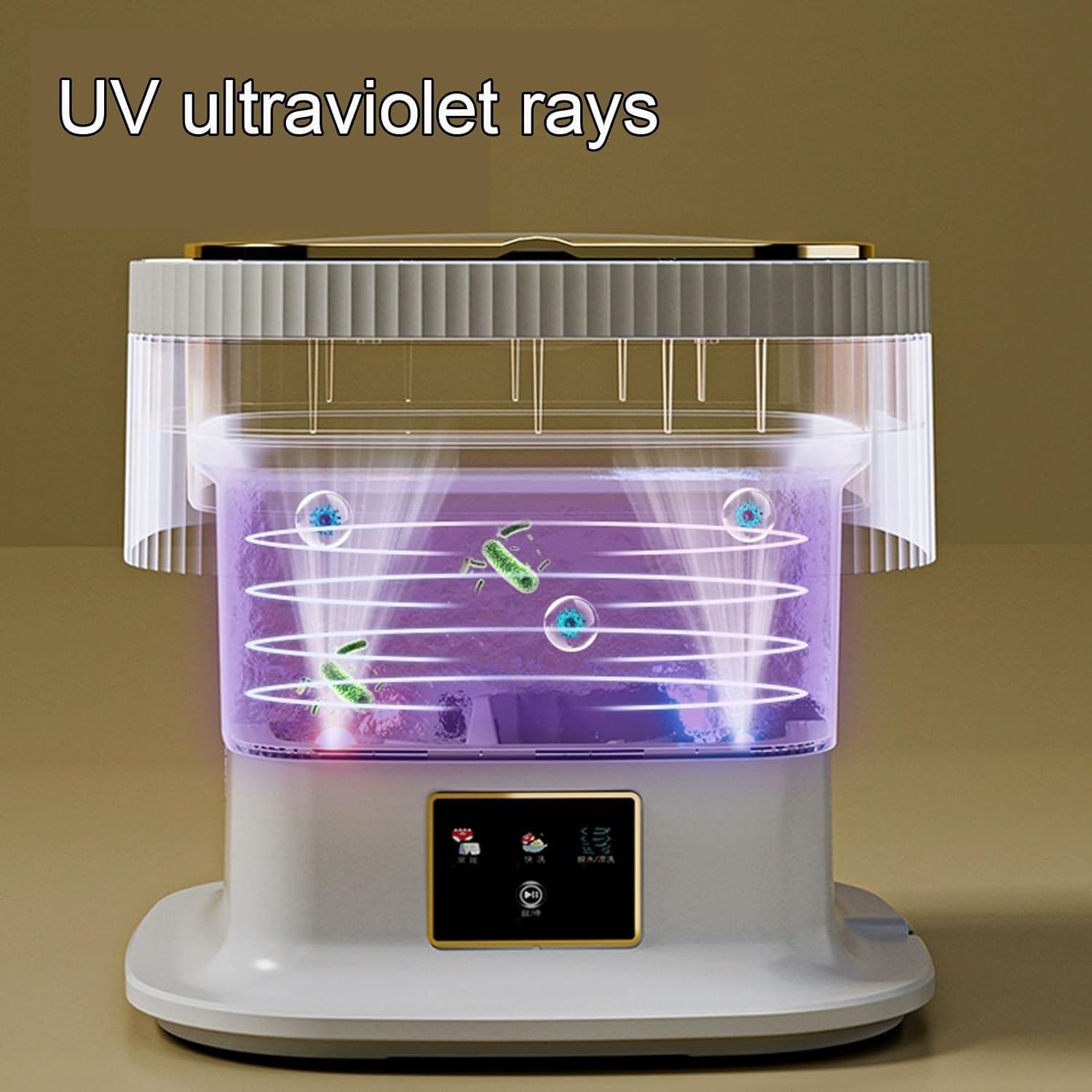 Mini Portable Washing Machine , 18L Upgraded Large Capacity Foldable Washer, Small Washing Machine, Travel Washing Machine, Deep Cleaning of Underwear,baby Clothes,for Apartments,Dorm,Camping(Gray)