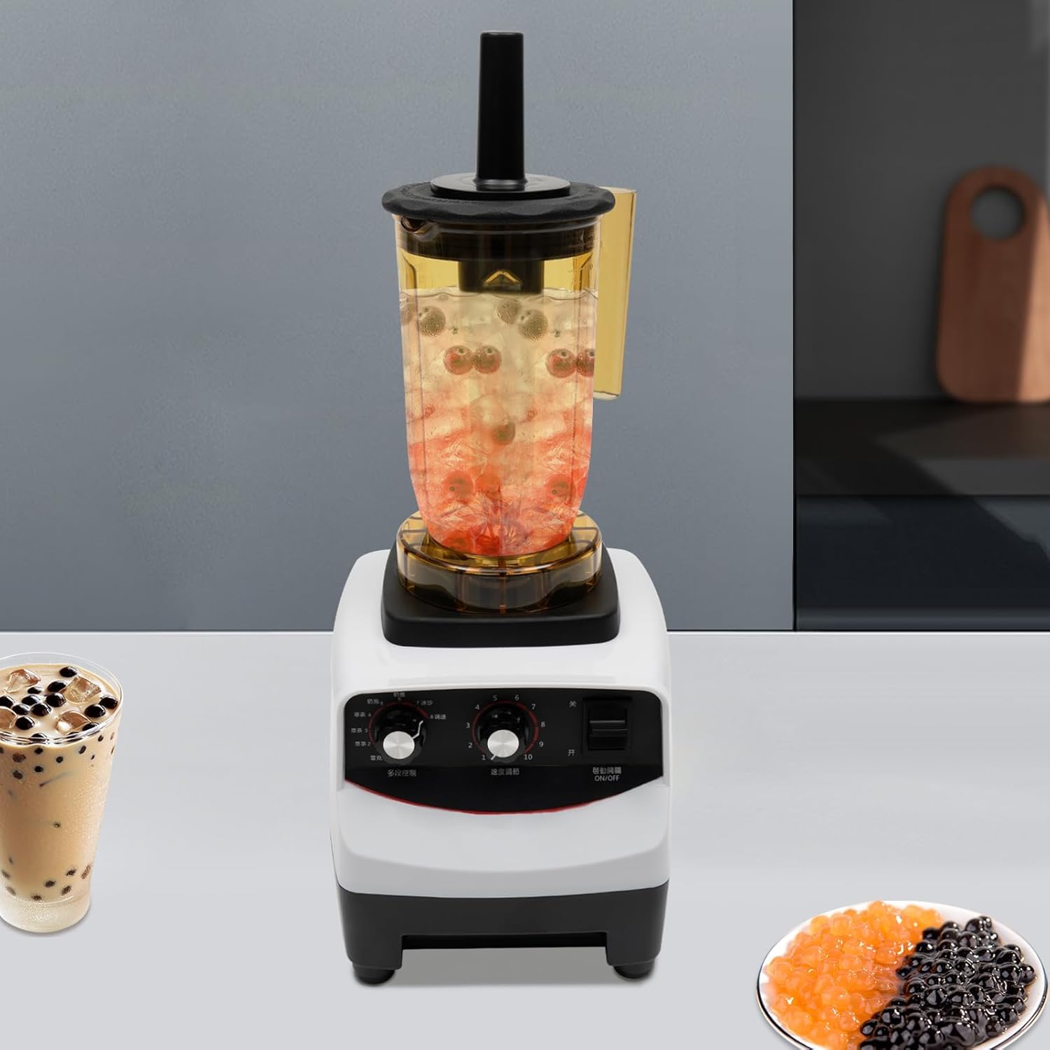 Tea Brewing Machine Bubble Tea Machine,Versatile Food Blender,Heavy Duty Commercial Grade Blender Mixer Juicer High Power Food Processor Ice Smoothie Bar Fruit Blender
