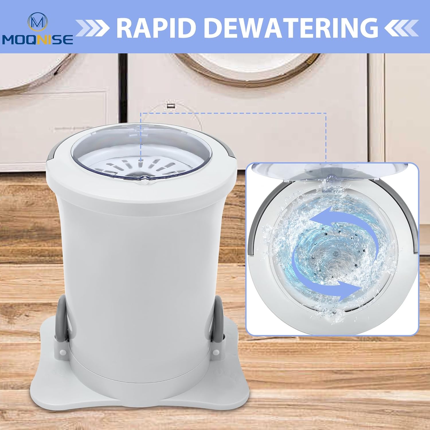 Manual Clothes Dryer 12L Portable Manual Clothes Dehydrator, Freestanding Non electric Laundry Dryer for Camping Business Trips Apartments and Dorms